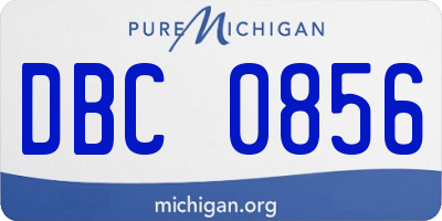 MI license plate DBC0856