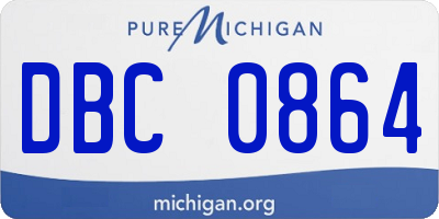 MI license plate DBC0864