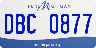 MI license plate DBC0877