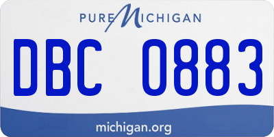 MI license plate DBC0883