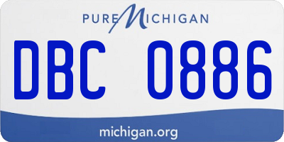 MI license plate DBC0886