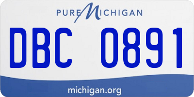 MI license plate DBC0891