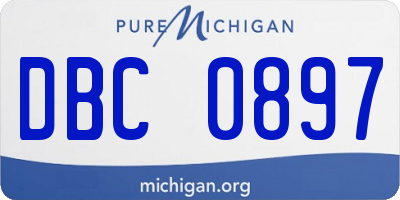 MI license plate DBC0897