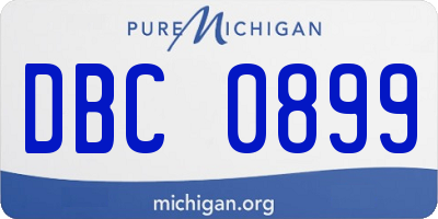 MI license plate DBC0899