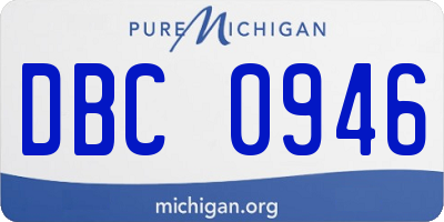 MI license plate DBC0946