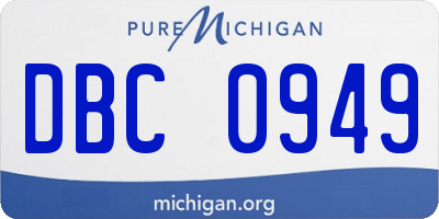 MI license plate DBC0949