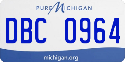 MI license plate DBC0964