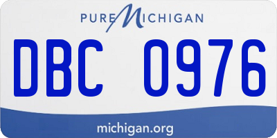 MI license plate DBC0976