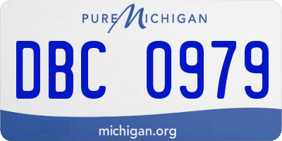 MI license plate DBC0979