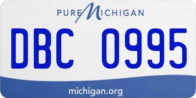 MI license plate DBC0995