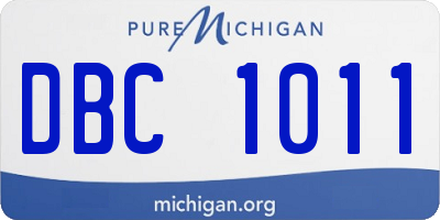 MI license plate DBC1011