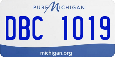 MI license plate DBC1019