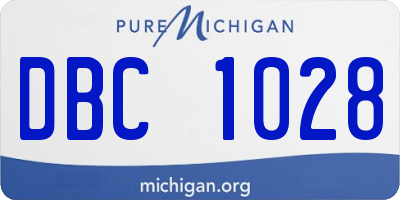MI license plate DBC1028