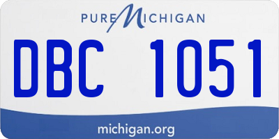 MI license plate DBC1051