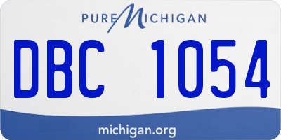 MI license plate DBC1054