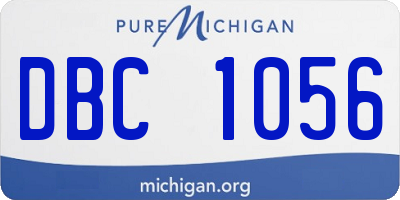 MI license plate DBC1056