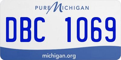 MI license plate DBC1069