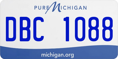 MI license plate DBC1088