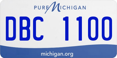 MI license plate DBC1100