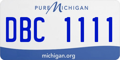 MI license plate DBC1111