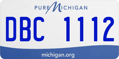 MI license plate DBC1112