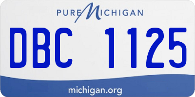 MI license plate DBC1125