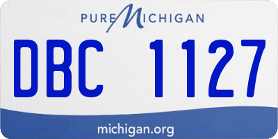 MI license plate DBC1127