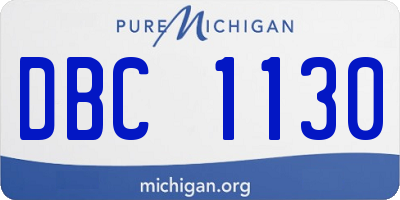 MI license plate DBC1130