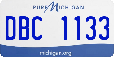 MI license plate DBC1133
