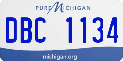 MI license plate DBC1134