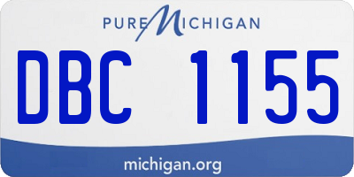 MI license plate DBC1155