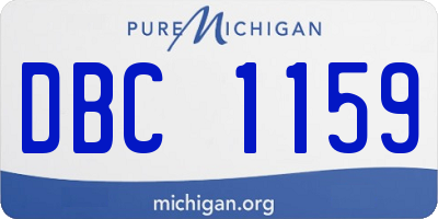 MI license plate DBC1159