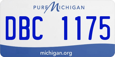 MI license plate DBC1175