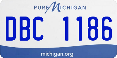 MI license plate DBC1186