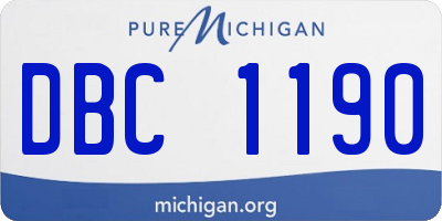 MI license plate DBC1190
