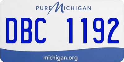 MI license plate DBC1192