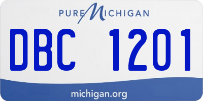 MI license plate DBC1201