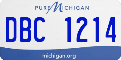 MI license plate DBC1214