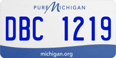 MI license plate DBC1219