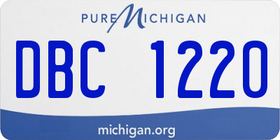 MI license plate DBC1220