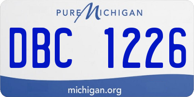 MI license plate DBC1226