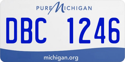 MI license plate DBC1246