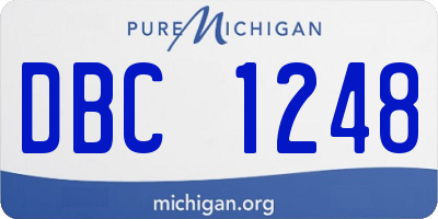 MI license plate DBC1248