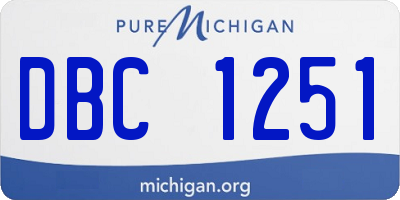 MI license plate DBC1251