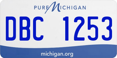MI license plate DBC1253