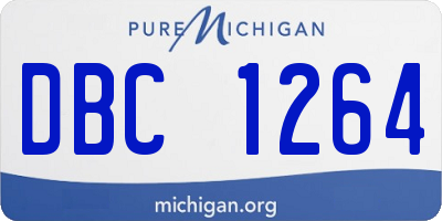 MI license plate DBC1264