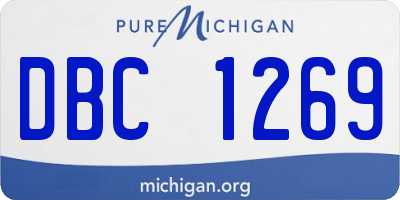 MI license plate DBC1269