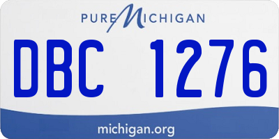 MI license plate DBC1276