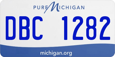 MI license plate DBC1282