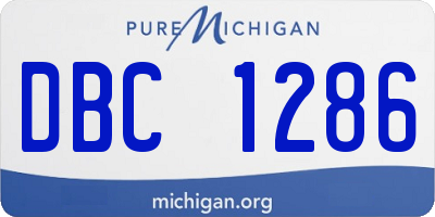 MI license plate DBC1286